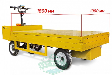 Платформенная тележка электрическая RuTrike ПЛИТА ЛИФТЕР 1800 с гидроподъёмником