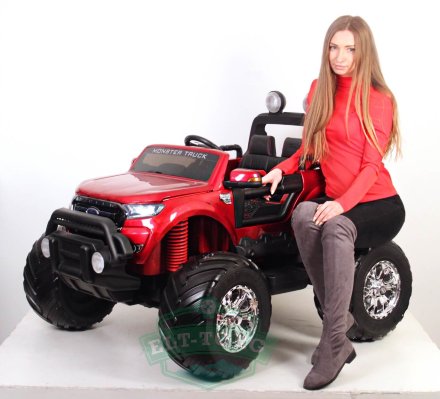 Детский электромобиль FORD RANGER MONSTER TRUCK 4WD DK-MT550 красный