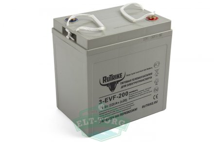 Тяговый гелевый аккумулятор RuTrike 3-EVF-200 (6V220A/H C3)