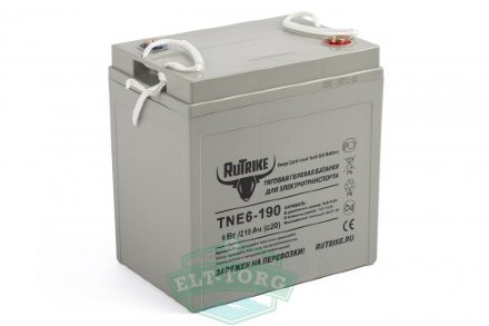Тяговый гелевый аккумулятор RuTrike TNE6-190 (6V210A/H C3)
