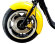 Электроскутер Citycoco Yellow 800W