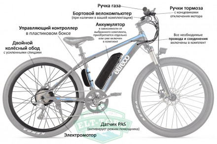 КОМПЛЕКТ Eltreco 36V 350W LCD 26" передний