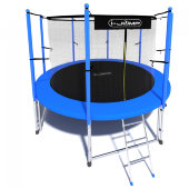 Батут i-JUMP CLASSIC 10ft 3,06м с нижней сетью и лестницей (blue)