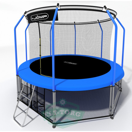 Батут i-JUMP Elegant 8ft 2,44м с нижней сетью и лестницей (blue) Батут i-JUMP Elegant 8ft 2,44м с нижней сетью и лестницей (blue)