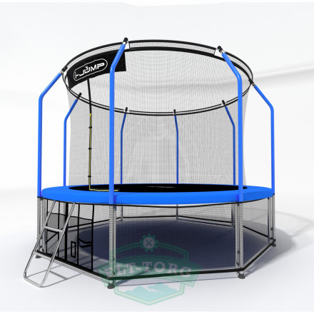 Батут i-JUMP Elegant 10ft 3,06м с нижней сетью и лестницей (blue) Батут i-JUMP Elegant 10ft 3,06м с нижней сетью и лестницей (blue)