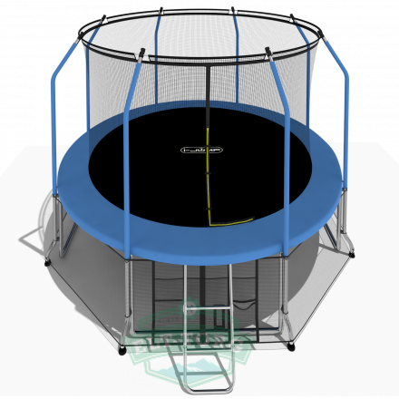 Батут i-JUMP Elegant 12ft 3,66м с нижней сетью и лестницей (blue) Батут i-JUMP Elegant 12ft 3,66м с нижней сетью и лестницей (blue)