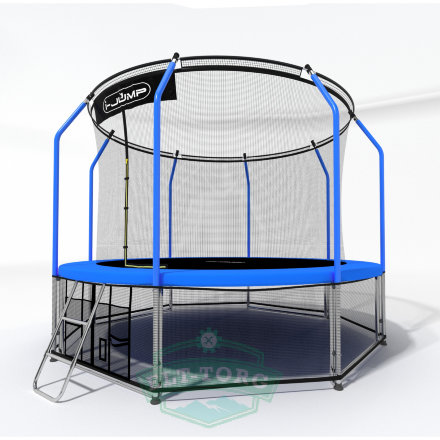 Батут i-JUMP Elegant 16ft 4,88м с нижней сетью и лестницей (blue) Батут i-JUMP Elegant 16ft 4,88м с нижней сетью и лестницей (blue)