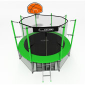 Батут i-JUMP BASKET 8ft 2.44м с нижней сетью и лестницей (green) Батут i-JUMP BASKET 8ft 2.44м с нижней сетью и лестницей (green)