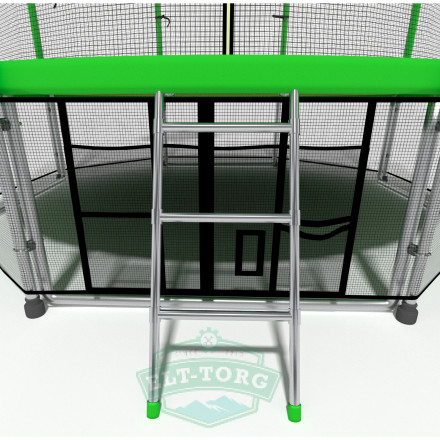 Батут i-JUMP BASKET 12ft 3,66м с нижней сетью и лестницей (green) Батут i-JUMP BASKET 12ft 3,66м с нижней сетью и лестницей (green)