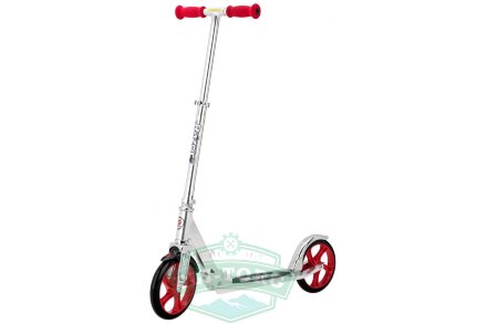 Самокат Razor A5 Lux Серебристо-красный Самокат Razor A5 Lux Серебристо-красный