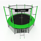 Батут i-JUMP CLASSIC 14ft 4,27м с нижней сетью и лестницей (green) Батут i-JUMP CLASSIC 14ft 4,27м с нижней сетью и лестницей (green)
