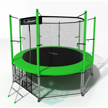Батут i-JUMP CLASSIC 14ft 4,27м с нижней сетью и лестницей (green) Батут i-JUMP CLASSIC 14ft 4,27м с нижней сетью и лестницей (green)