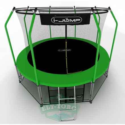 Батут i-JUMP Elegant 10ft 3,06м с нижней сетью и лестницей (green) Батут i-JUMP Elegant 10ft 3,06м с нижней сетью и лестницей (green)