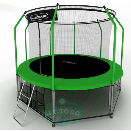 Батут i-JUMP Elegant 10ft 3,06м с нижней сетью и лестницей (green) Батут i-JUMP Elegant 10ft 3,06м с нижней сетью и лестницей (green)