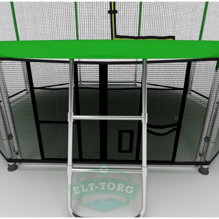 Батут i-JUMP Elegant 10ft 3,06м с нижней сетью и лестницей (green) Батут i-JUMP Elegant 10ft 3,06м с нижней сетью и лестницей (green)