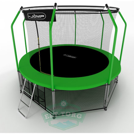 Батут i-JUMP Elegant 12ft 3,66м с нижней сетью и лестницей (green) Батут i-JUMP Elegant 12ft 3,66м с нижней сетью и лестницей (green)