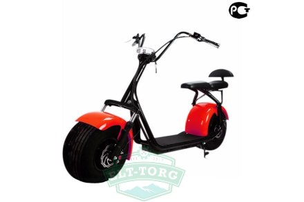 Электроскутер ElectroTown Citycoco harley double seat Красный